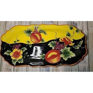17 In Maxcera Serving Platter Hand Painted In China